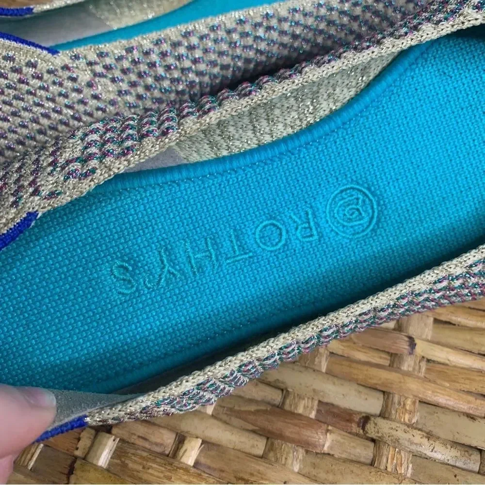 ROTHY'S Limited Edition Round Toe Metallic Multi Flat - Picture 5 of 10